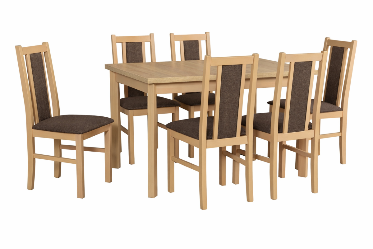 AKCIA st�l MAX 5P dub sonoma, stoli�ky BOS 14 dub sonoma