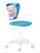 Detská stolička MINISTYLE WHITE mačka 2