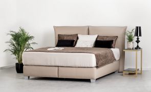 Kožená manželská posteľ FOG s matracom