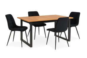 Jedlensk set IKON 3 + 4x stoliky CHIC velvet