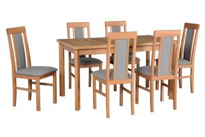 AKCIA stôl MODENA 1P dub grandson, stoličky NILO 2, dub grandson,1x