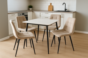 Jedlensk set stl RION 80 + 4x stolika CHIC bluvel 30