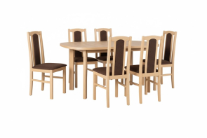 AKCIA st�l WENUS 1P dub sonoma, stoli�ky BOS 7 dub sonoma, po�ah 6