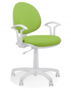 Kancelárska stolička biela SMART GTP s opierkami