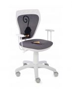 Detská stolička MINISTYLE WHITE cat-mouse