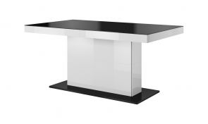 Jedálenský stôl 81 TIMEA biely - čierny lesk
