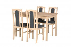 AKCIA stôl MAX 3 sonoma, stoličky BOS 7 sonoma,7