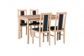 AKCIA stôl MAX 5 P sonoma, stoličky BOS 14 sonoma,11