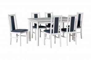 AKCIA stôl MODENA 1P biela, stoličky BOS 14 biela,8