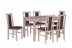 AKCIA stôl MAX 5P sonoma, stoličky BOS 14 sonoma, 6