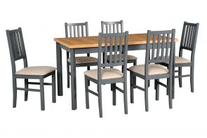 AKCIA stôl MAX 5 P orech, stoličky NILO 7