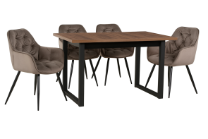 Jedlensk set IKON 3 + 4 stoliky CHERRY velvet