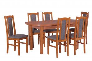 AKCIA stôl WENUS 1P jelša, stoličky BOS 7 jelša,6